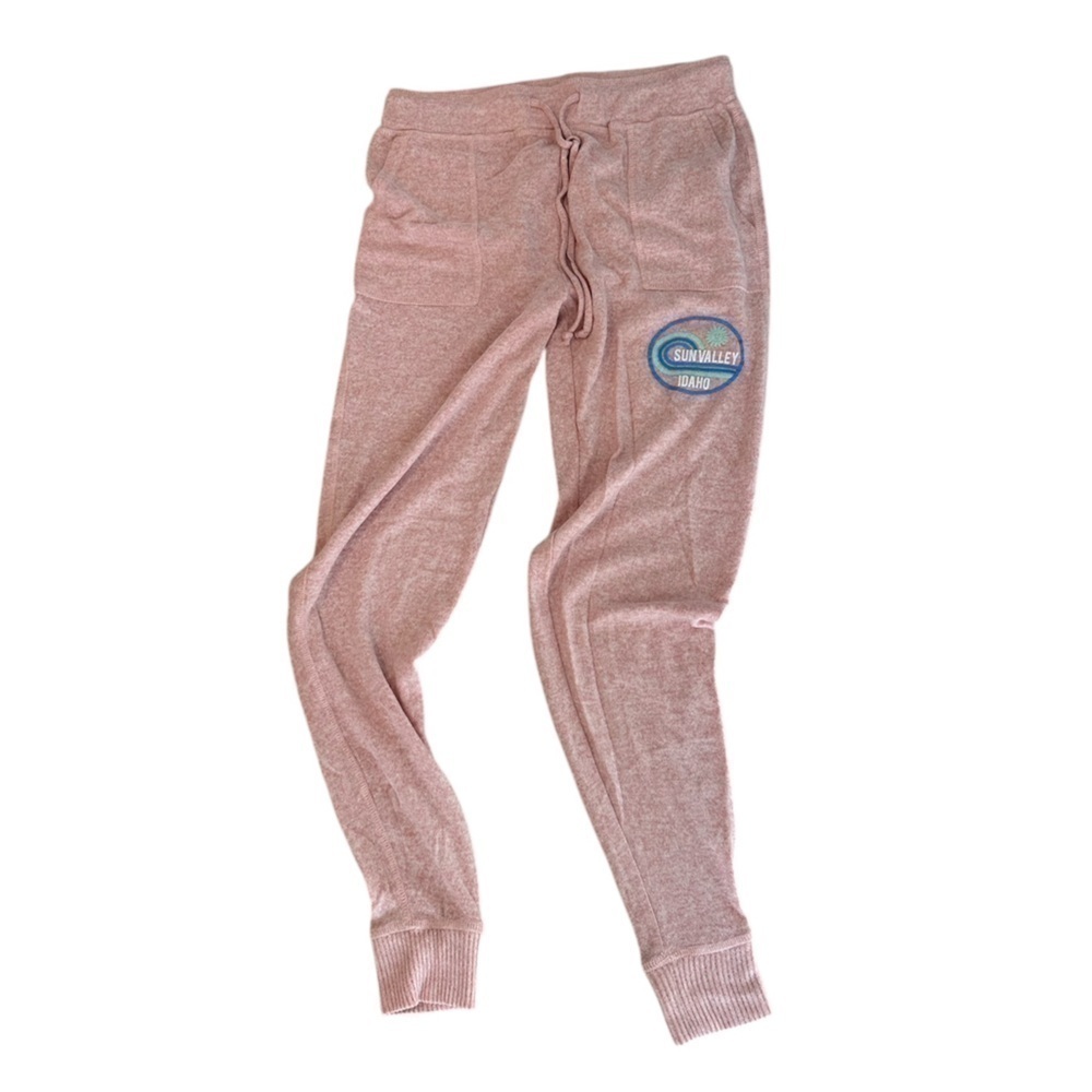 Boxercraft Women's Pink Sun Valley Idaho Cuddle Pajama Joggers Medium